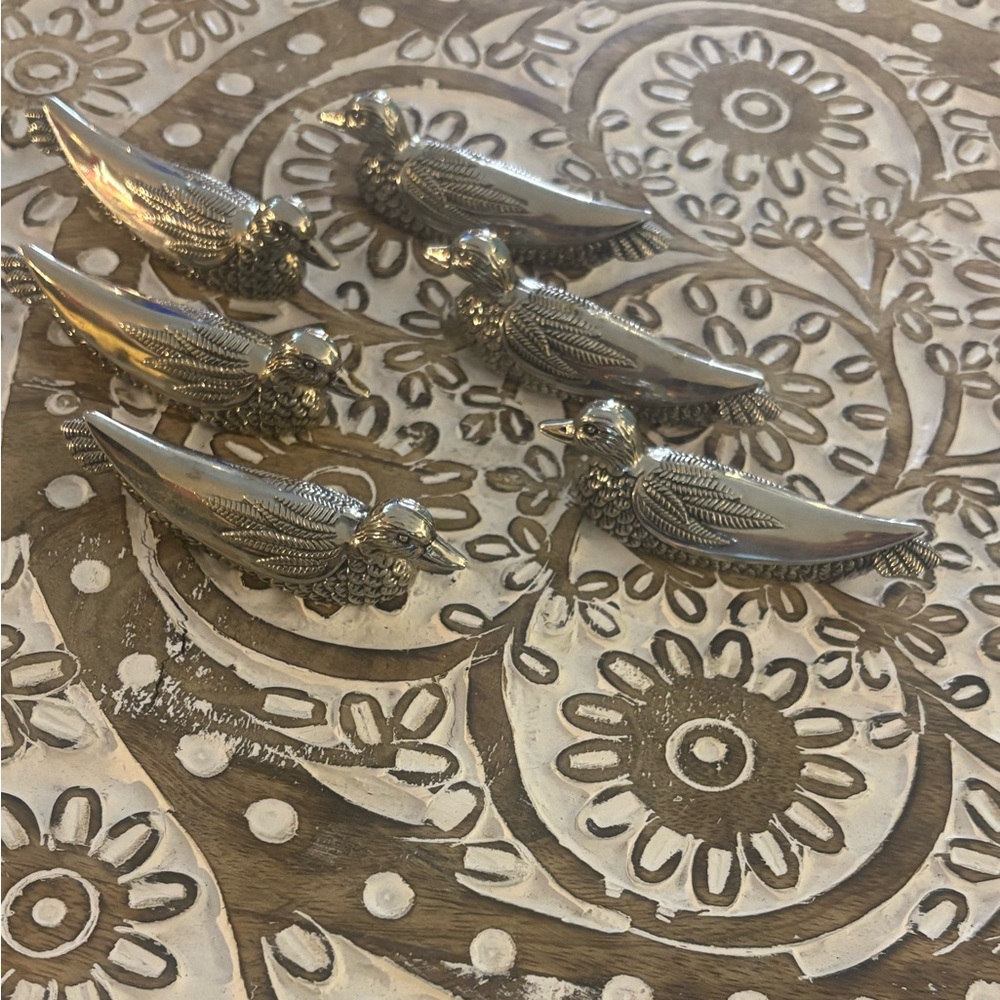 Silea Silver-Plate Duck Knife Rests, Set of 6